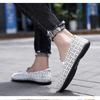 WTEMPO Men's Old Beijing Cloth Flat Shoes Slip-on Canvas Shoes Non-slip Casual Sport Sneakers Lazy Shoes Work
