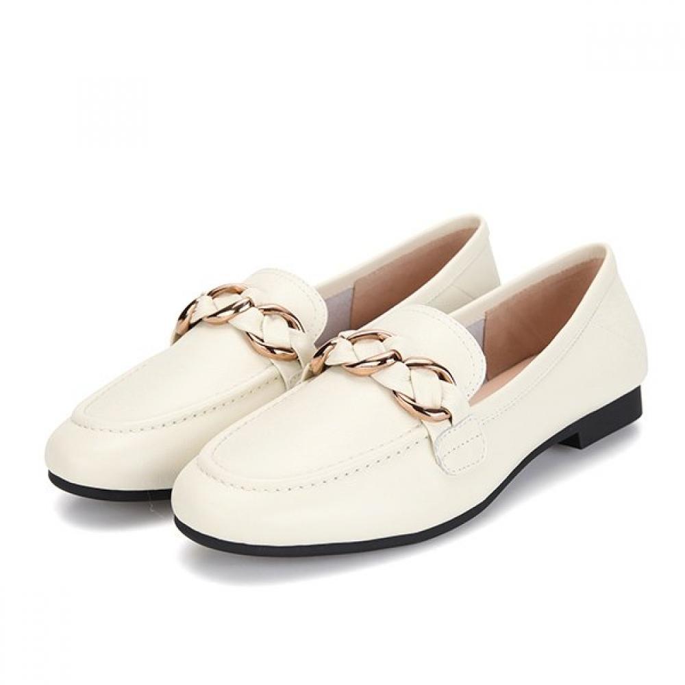 BARBARA Mocasin Femei 1.5cm Piele de miel Lanț Bbg140iv