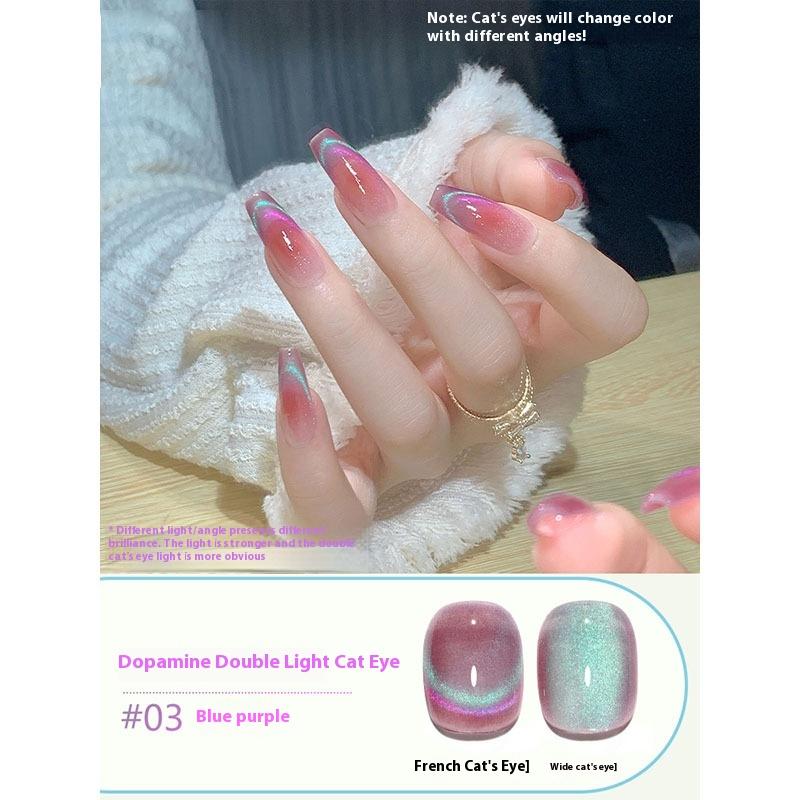 Cat's Eye Nail Polish Glue Burst Colorful Glass Beads Small Light Bulb High Density Spar Nail Polish