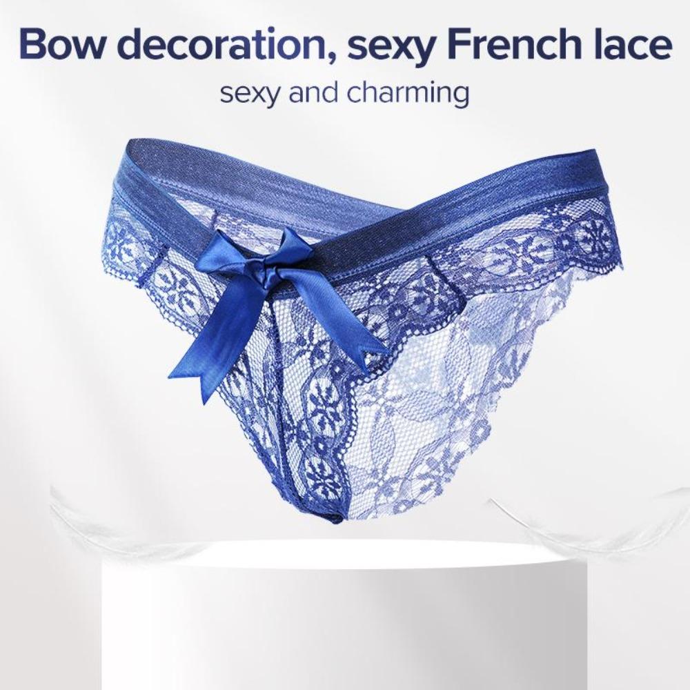 Tanga sexy din dantelă Chiloți cu talie joasă pentru femei Fluture Decupaj transparent Lenjerie de damă Slip de damă Lenjerie de corp pentru femei cu spatele în T