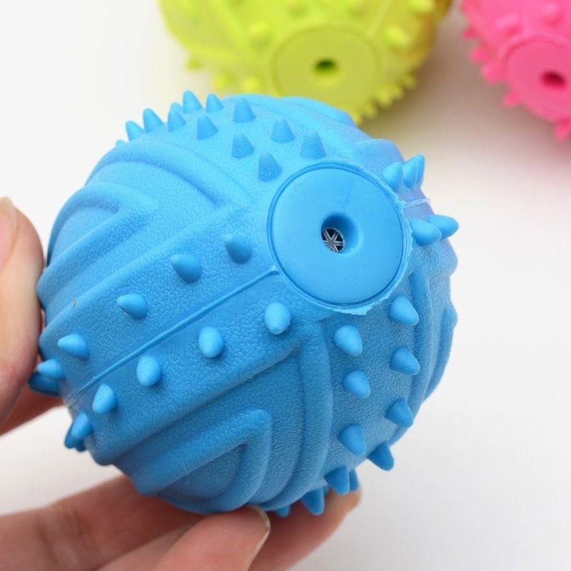 Tpr Squeaky Rugby Dog Toy Teeth Cleaning Molar Chew Toy For Pet Dogs