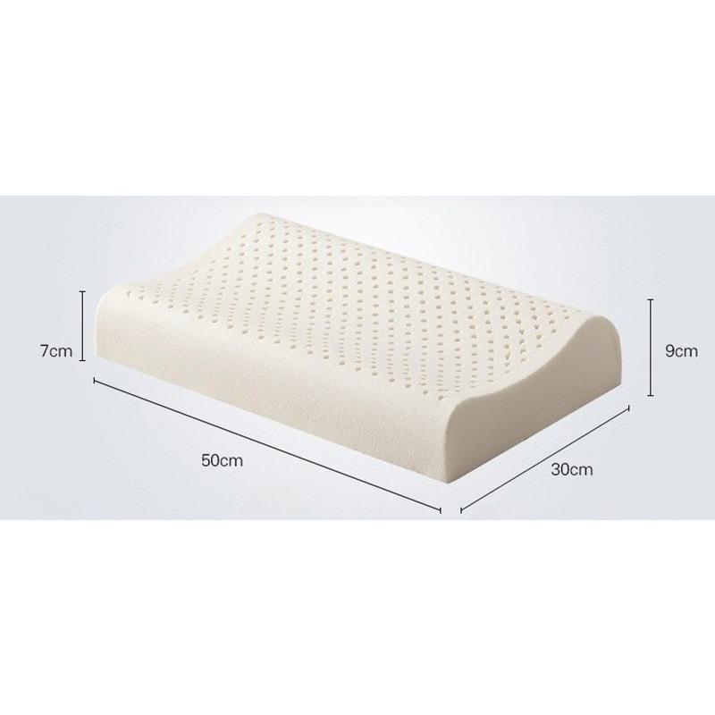 Natural Latex Cervical Pillow for Adults & Students - Orthopedic Neck Pain Relief Pillow Healthy Sleep Gift for Kids & Family