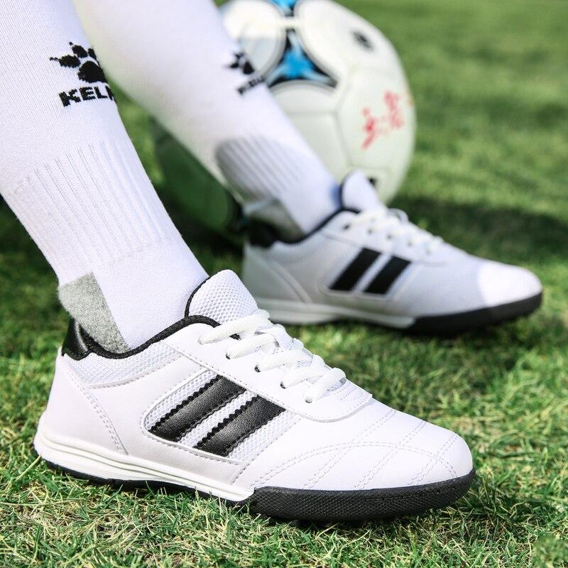 Nuove Scarpe da Calcio per Bambini Traspiranti Scarpe da Calcio da Ragazza con Lacci Scarpe da Calcio da Uomo per Erba Sintetica Scarpe da Allenamento Antiscivolo