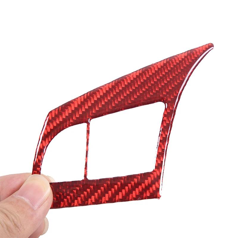 For Kia Soul AM 2009-2013 Soft Carbon Fiber Car Steering Wheel Button Frame Cover Sticker Protection Car Interior Accessories