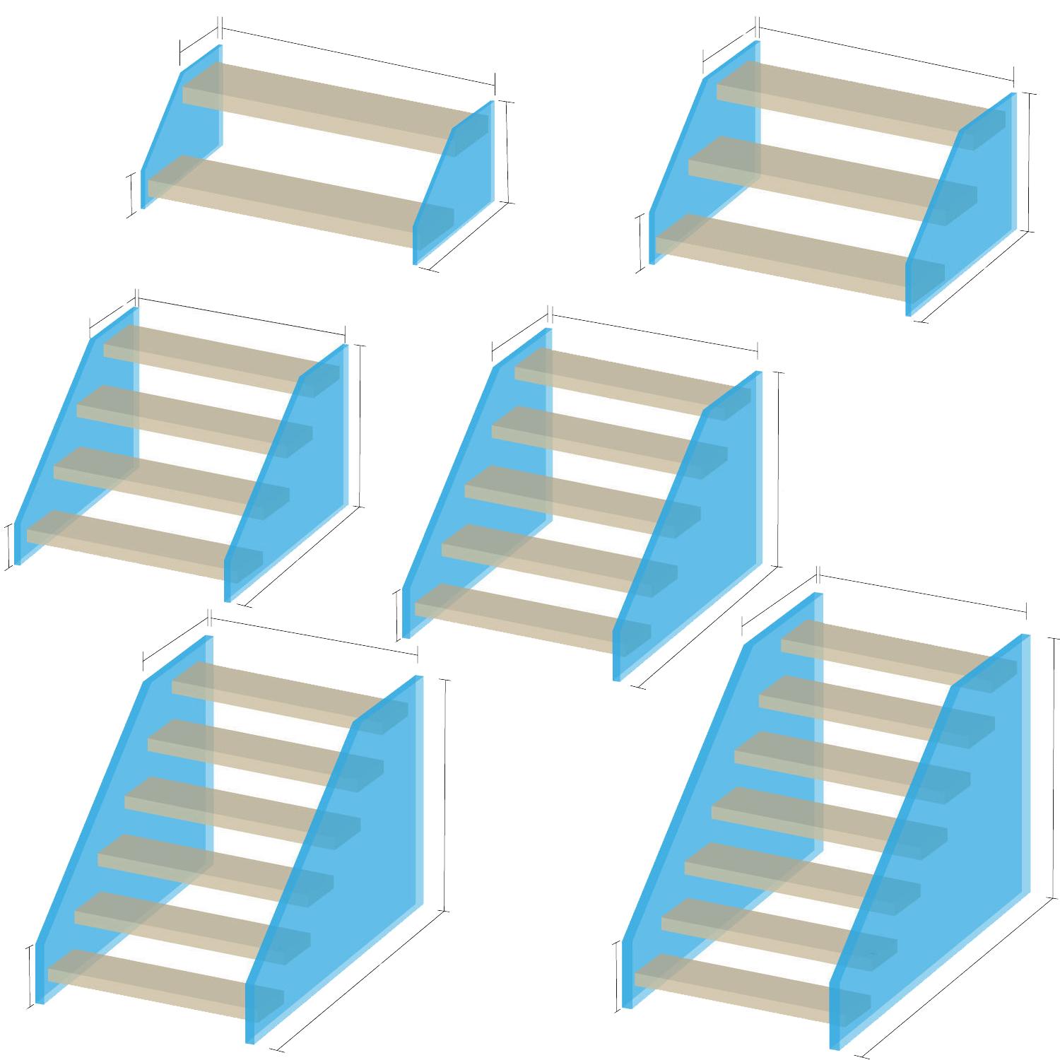 

2-7 Tier Acrylic Display Stand for Cosmetic Doll Figure Model Figures Ladder Riser Wood Rack for Jewelry Collectibles Shelf 2 layer 20x5.5cm синий