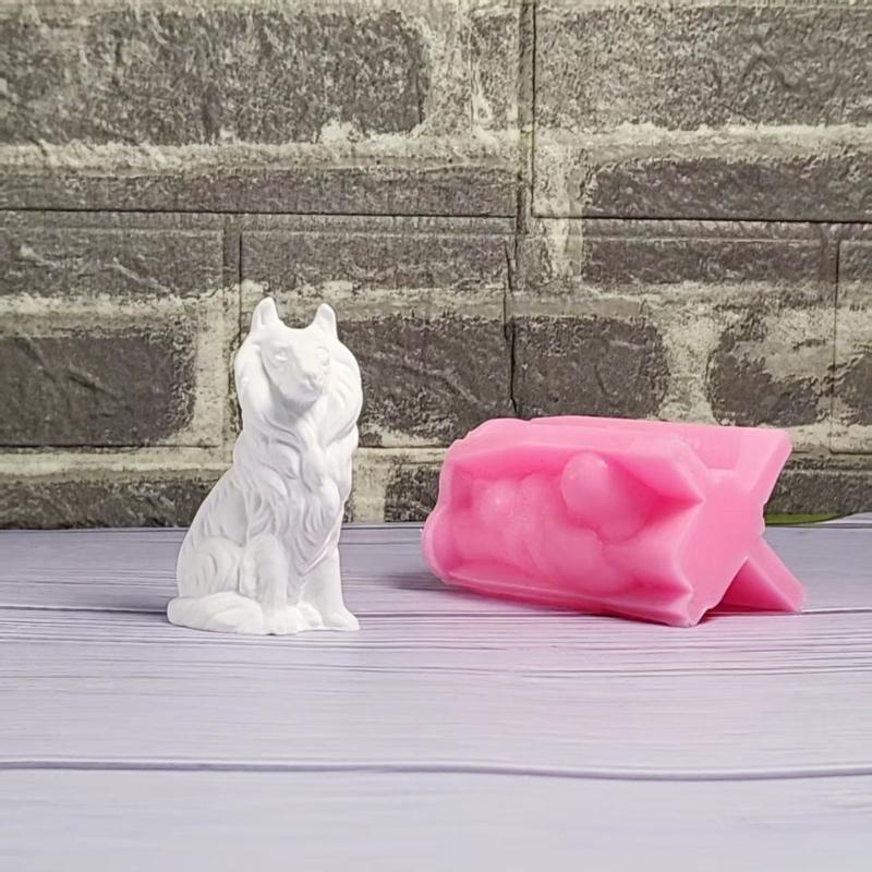 Collie Dog Animal Silicone Molds Epoxy Resin Molds for Candle Soap Making Fondant Silicone Mould for Candy Chocolate