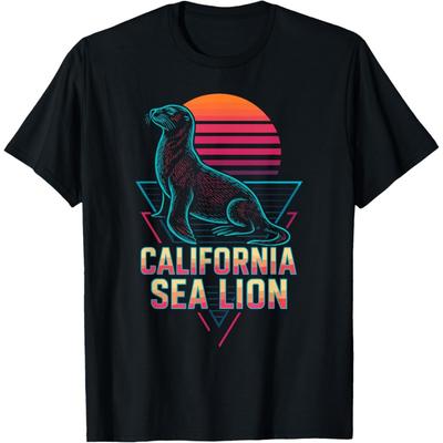 California Sea Lion Retro T-Shirt