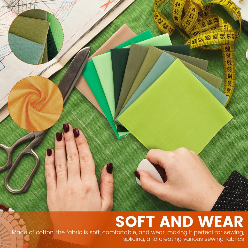 50 ks Barevné bavlněné látky čtverce patchwork scrap svazky pro DIY řemesla prošívání a šití víceúčelové bavlněné látkové čtverce