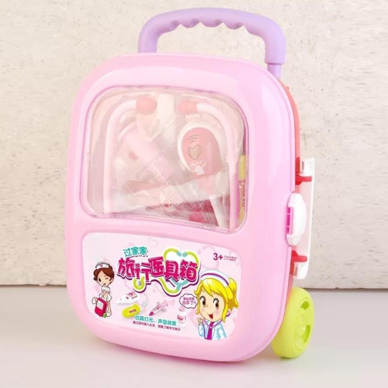 Kids Pretend Play Doctor Kits Travel Case Medicals Tool Interactive Learning Toy For Preschoolers And Toddler Roleplay