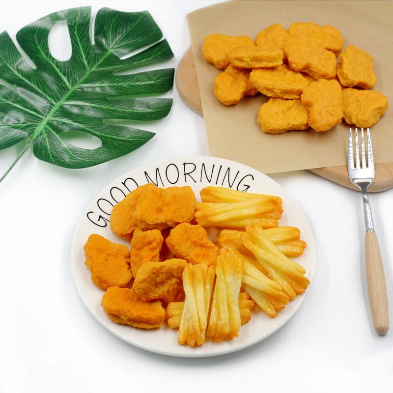 Simulation Chicken Nugget Fake Food Model Kids Toy Burger Shop   Restaurant Display Decoration Kitchen Props Home Decor