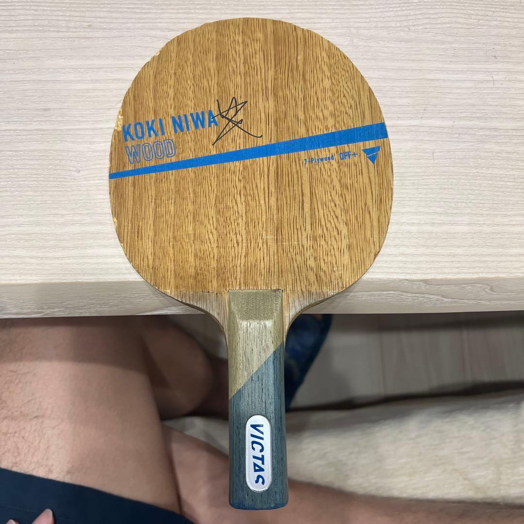 Used VICTAS KOKI NIWA WOOD table tennis racket