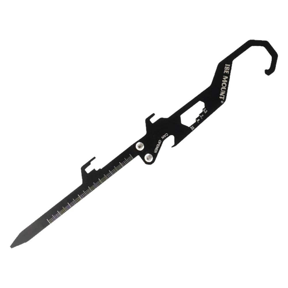 Foldable Camping Stakes Multifunctional Outdoor Tarp Pegs Stainless Steel Camping Tent Nails Pegs for Outdoor Camping Canopy чёрный