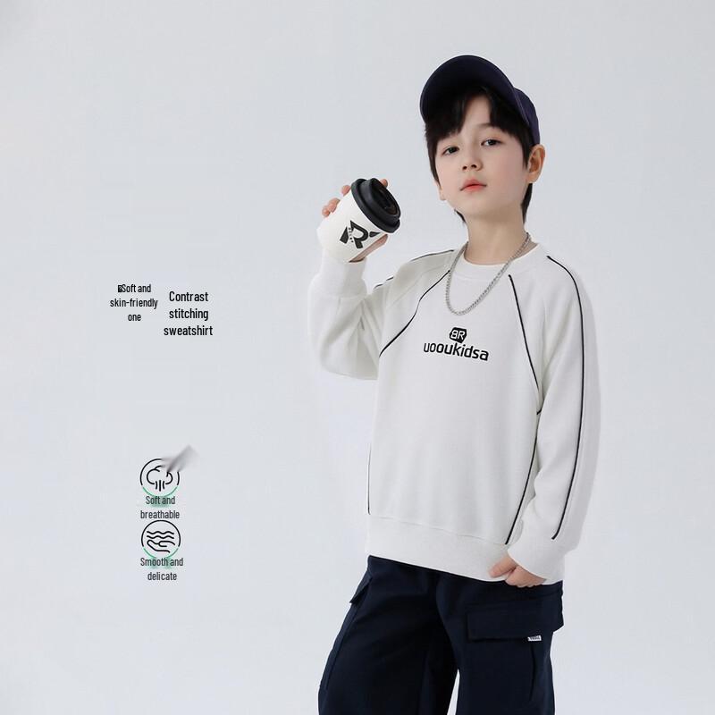 Yoyo Fairy Tale Boys Round Neck Sweatshirt 110 белый