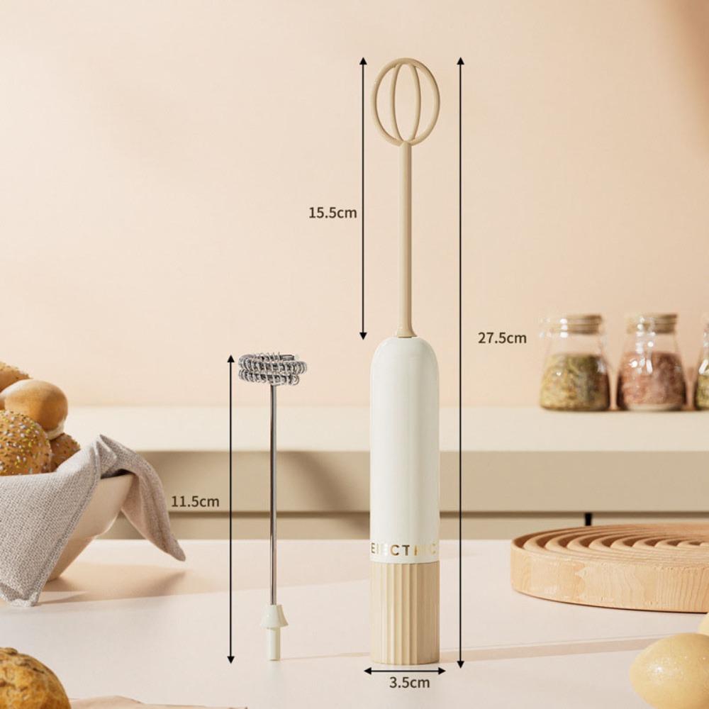 Double-Way Custard Frother Cordless Electric Mixer Durable Egg Beater for Coffee Lattes Soup