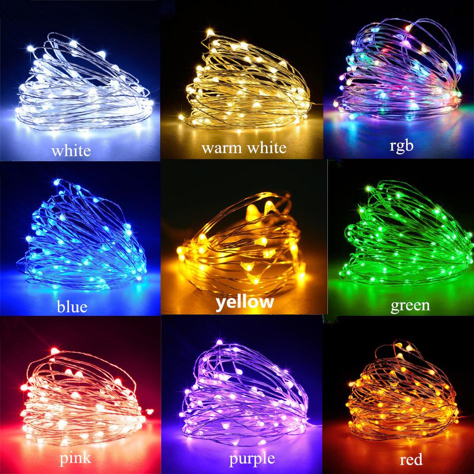 Led Fairy Lights Copper Wire String 1/2M Holiday Outdoor Lamp Garland Luces For Bedroom Garden Tree Wedding Party