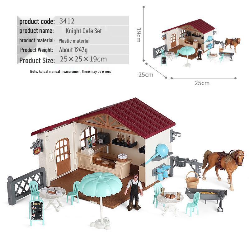 Children's Farm Animal Simulation Model: Appaloosa, Arabian, and Yellow Horse Toys