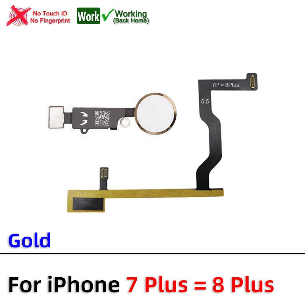 AiinAnt Return Back Home Button Flex Cable For iPhone 6 6s 7 8 Plus 5s SE Connector Phone Parts Repair No Touch ID