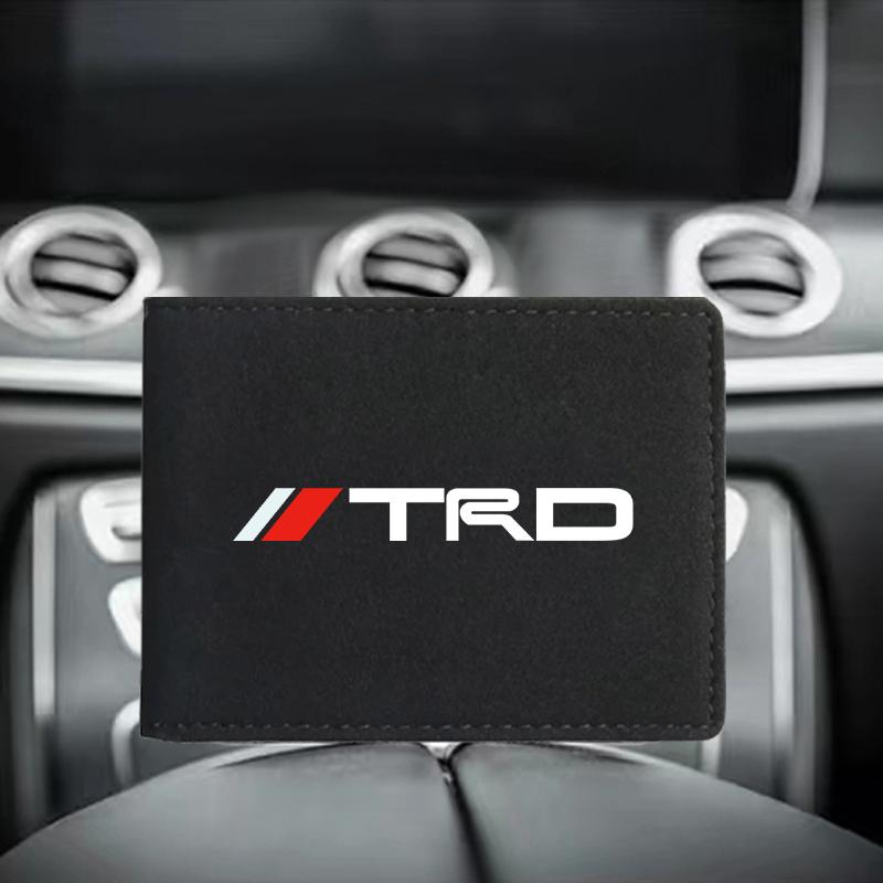 1Pcs Car Emblem Driver License Cover ID Credit Card Holder for Toyota TRD C-hr Prado Rav4 Yaris Hilux Prius Avensis Corolla Camry