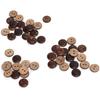 200pcs 2 Holes Coconut Shell Buttons Coconut Sewing Buttons Wooden Buttons  Clothing Decorations
