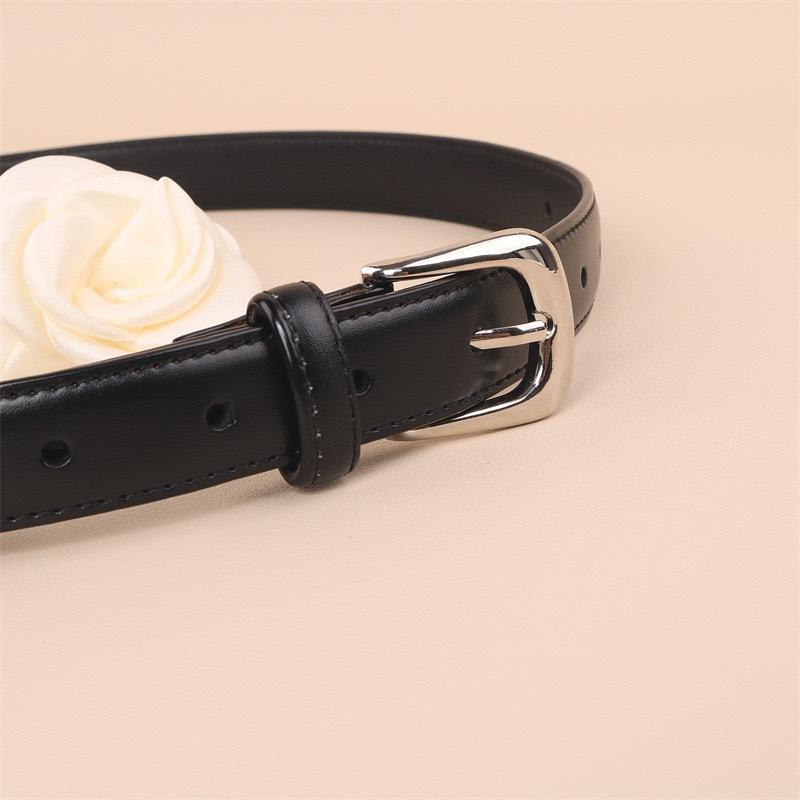 Belt Silver Buckle with Straight Jeans Women's Belt Women's Simple Design Belt