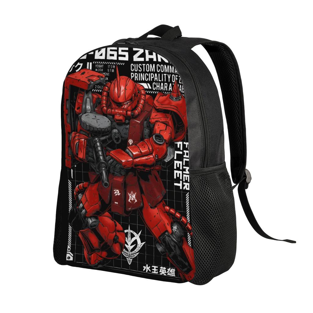 Gundam Backpack Male Polyester University Backpacks Print Novelty School Bags Rucksack