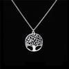 Collier arbre à souhaits circulaire creux, chaîne de pull, accessoires de bijoux de vie nordique