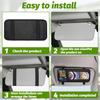 Car CD & DVD Holder - Large Capacity CD Visor Case, Vehicle Visor Storage Organizer With 12 Disc Sleeves, 1 Mesh Pocket 1 Pen Holder And & Elastic