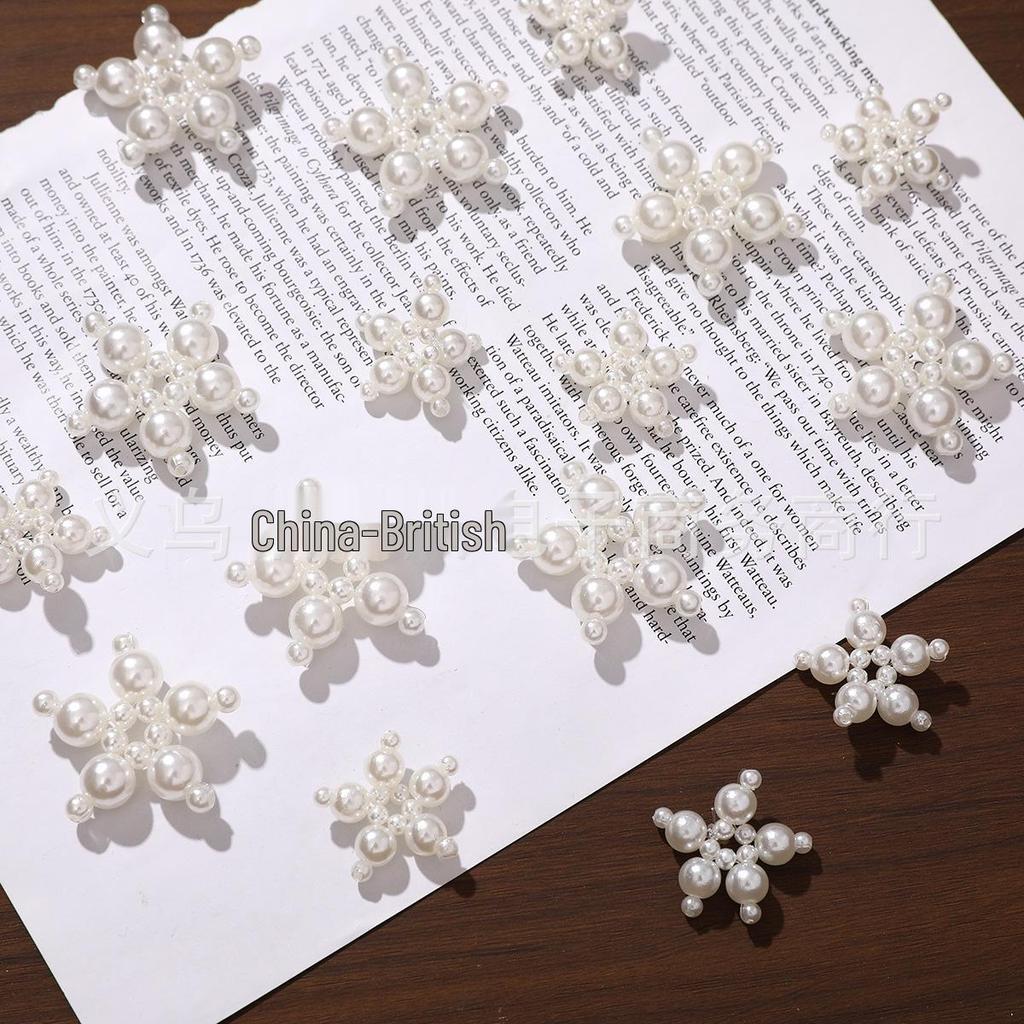 Korean Fashion Imitation Pearl Star Pentagram Earrings, Dangles, Keychain, Shoe Buckle, and Pendant Accessories