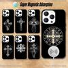 Іконний чохол для телефону з Православним Хрестом Для iPhone 16,15,14,13,12,11,Pro,Max,Plus,Mini,Magsafe, Магнітний чохол для бездротової зарядки