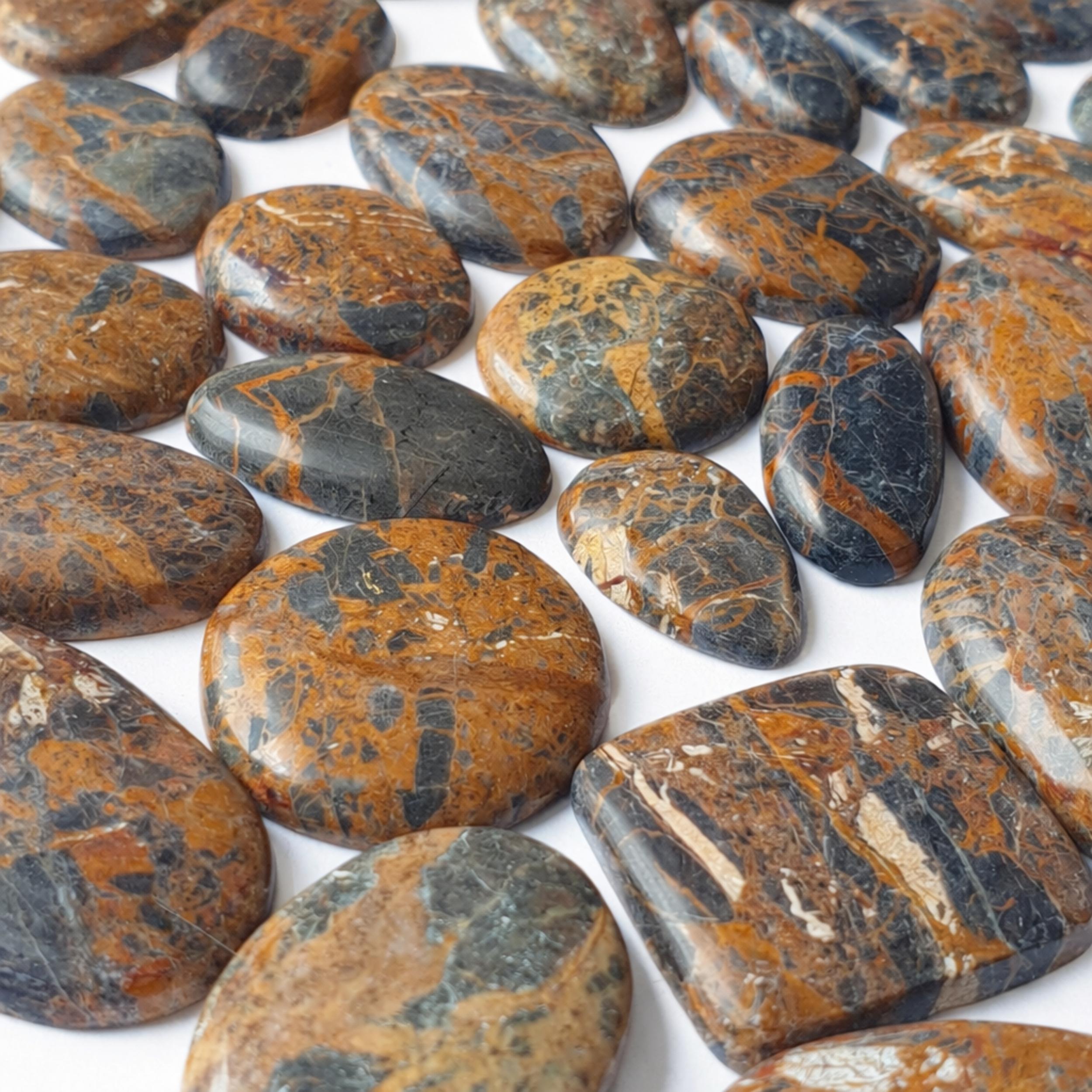 

Coconut Jasper Cabochon Lot, Natural Jasper Gemstones, Mixed Shape Cabochons for Jewelry Making, Handmade Loose Stone Supplies 100 Carats коричневый