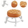 Low Roller Seat Stool Round Comfortable Low Noise Sturdy Pedicure Stool Swivel Chair for Salons Kitchen Office Home Barber Shop