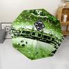 Borussia Monchengladbach logo Print Automatic Umbrella, 8 Rib Iron Frame, Plastic Handle, Suitable for Outdoor Travel &Daily , Ideal Gift