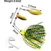 Spinner Baits Fishing Lures Kit, Hard Metal Buzz Bait Jigs Colorado Willow Leaf Spinnerbait Blades Swimbaits Fishing Tackle Spinner Bait for Bass