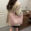 Autumn Vintage Women Corduroy Shoulder Bags Simple Solid Color Ladies Tote Bag Large Capacity Thread Design Female Handbags