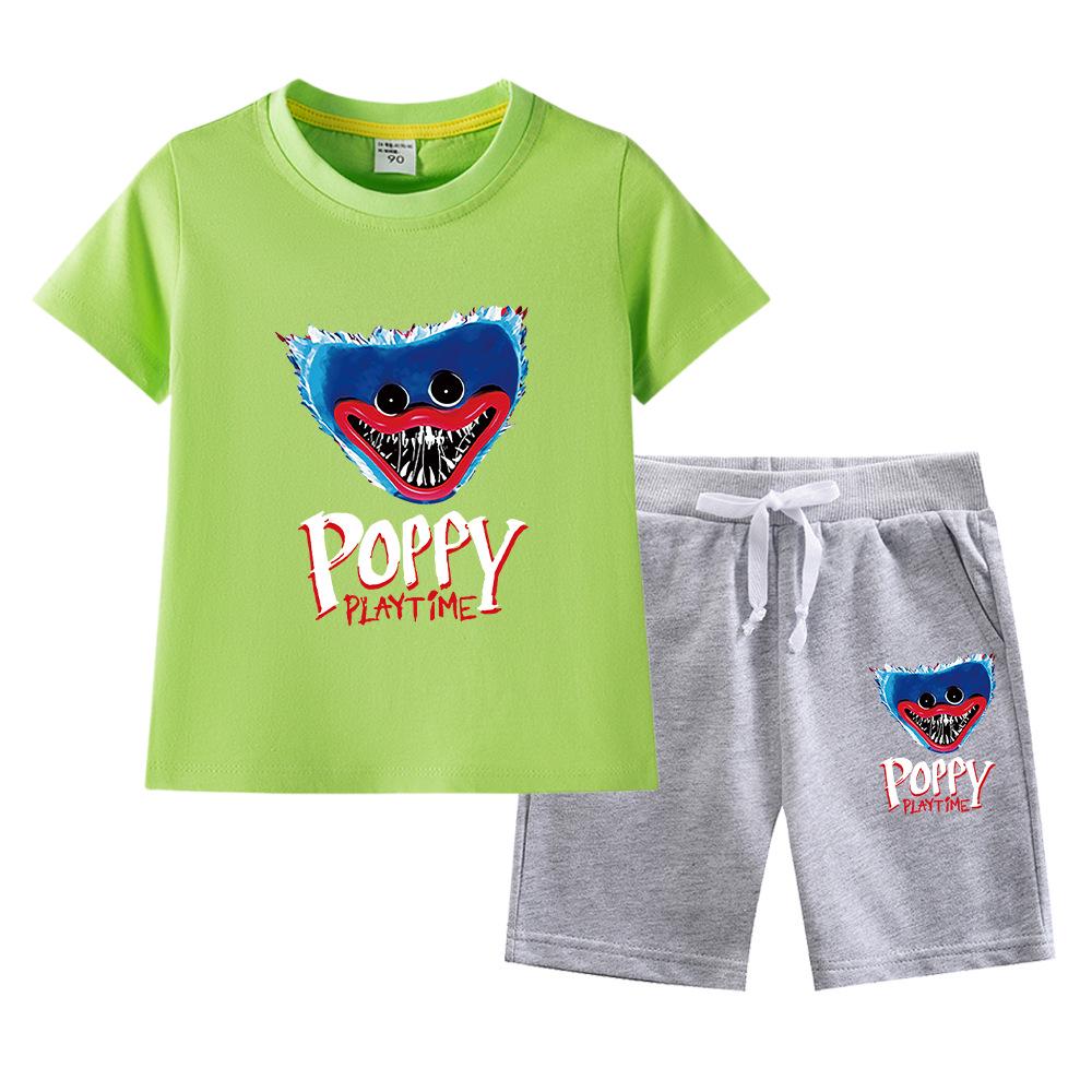 Bobo Boys Reiner Baumwoll Sommer 2023 Kinder Kurzarm und Shorts Set