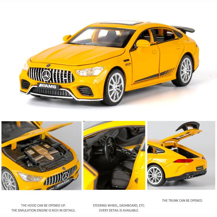 Mașină turnată sub presiune 1/32 Benz AMG GT63 Model de mașină, trage înapoi cu sunet și lumină mașină de jucărie pentru băieți, fete, cadou pentru adulți