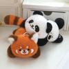 Cute Panda Red Panda Pulling Thread Plush Toys Funny Rotation Baby Animal Plush Pendants Kawaii Keychain Bags Decor Kids Gift