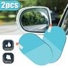 2Pcs Blue Oval Car Anti Fog Rainproof Car Rearview Mirror Protective Film 10x14.5cm Protector Film Auto Accessories Universal