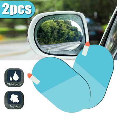 2 Stück Blaue Ovale Auto Anti-Beschlag Regendichte Auto-Rückspiegel Schutzfolie 10x14,5cm Schutzfolie Auto Zubehör Universell