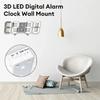 3D LED Digital Alarm Clock Wall/Table Dual-Use with Time/Date/Temperature Modern Decor for Home Bedroom Living Room  Office