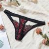 Low Waist Men's Lace Thong Transparent T-back Briefs Men Breathable Mesh Sheer Panties  Role Play