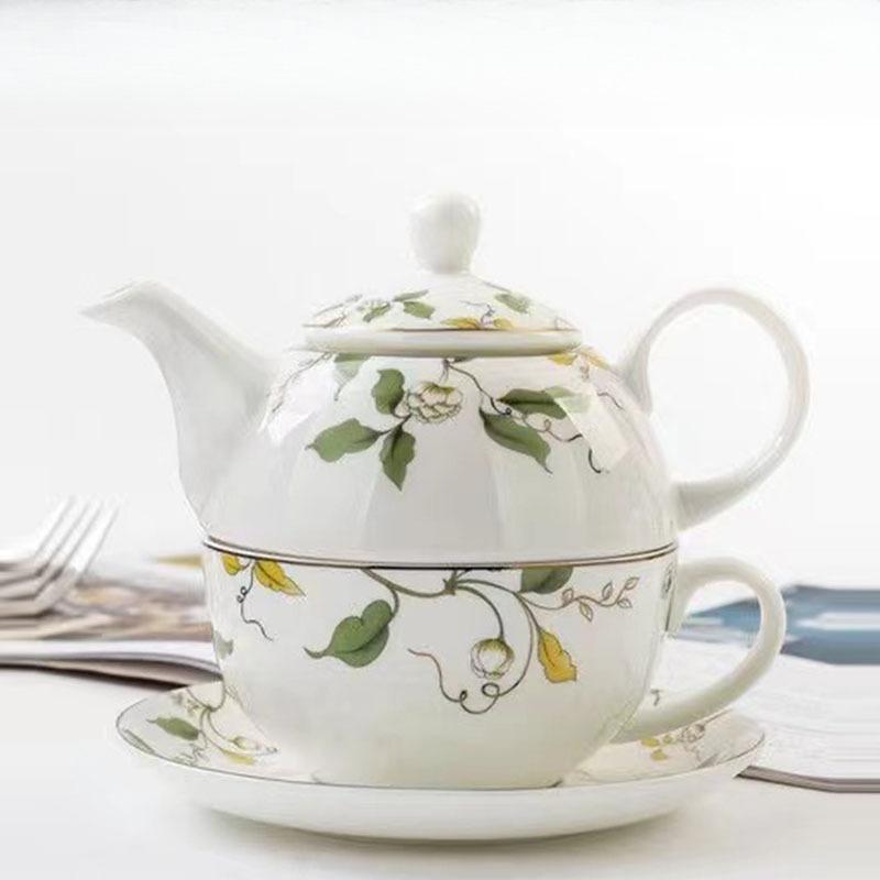 Creative Ceramic Tea Set Large Capacity English Afternoon Tea Coffee Pot Bone China Tea Cup and Saucers for Home Office