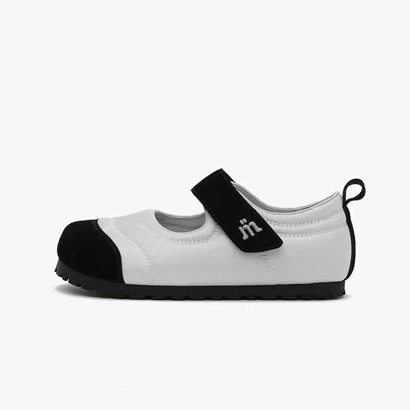 

Niche design women s shoes 2025 spring and autumn new Velcro casual flat Mary Jane versatile single shoes 40 чёрный