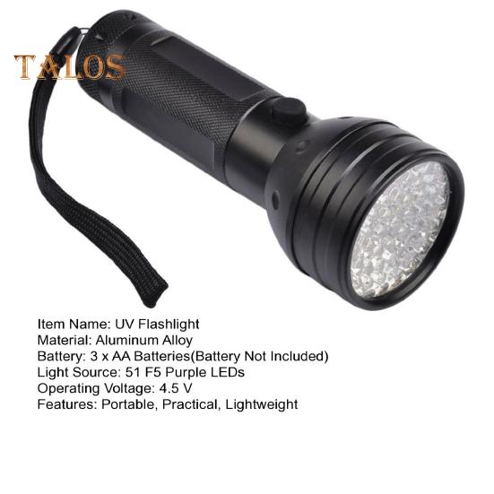 UV-Taschenlampe, Schwarzlicht, kompaktes Design, tragbar, breite Anwendung, batteriebetrieben, Ultraviolett-Schwarzlicht-Detektorlicht