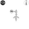 Elegant F136 Titanium Alloy Zircon-Inlaid Pendant Earrings