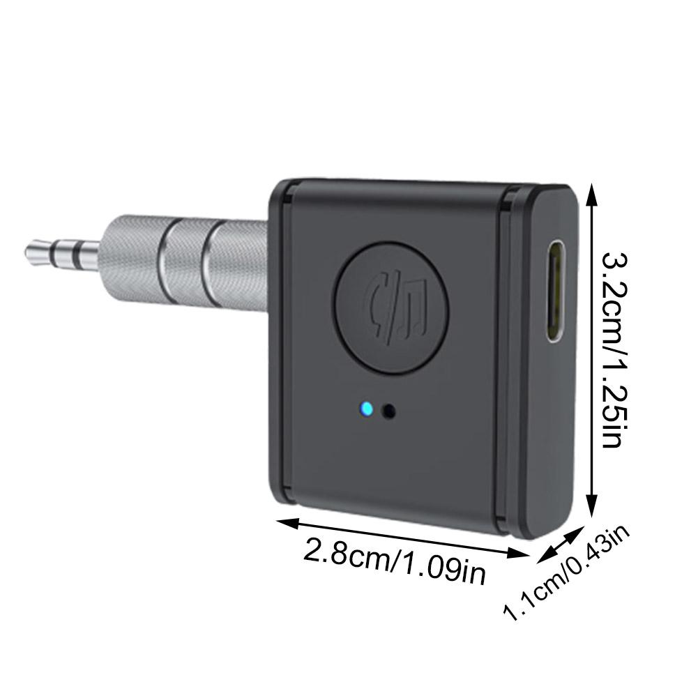 Aux Receiver Wireless Car Bluetooth Adapter 3.5mm To 3.5mm Jack Audio Music Mic Handsfree Adapter For Car Speaker Bluetooth 5.3