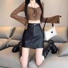 High-Waisted Black PU Leather Mini Skirt: Versatile, Hip-Hugging Style for Spring and Early Autumn 2025