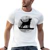 Labrador Dog Night Moon Labrador Lover TShirt Stain Resistant Casual Tee