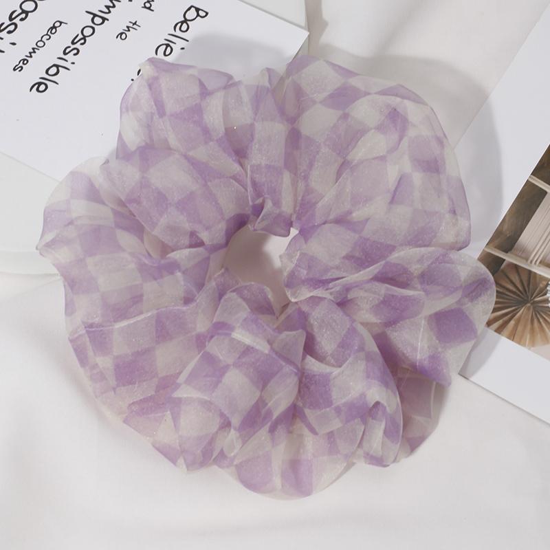 Lystrfac Elastici per capelli in rete con stampa oversize per donne ragazze grande elastico fascia per capelli rete elastico per capelli gomma accessori per capelli femminili