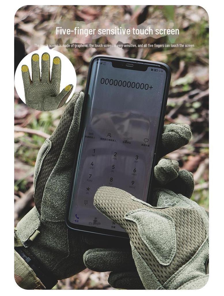 Mănuși Exoschelet Tactic: Ecran tactil complet, Antiderapant, Rezistent la uzură, Absorbant de șocuri pentru Combat, Shooting, Sporturi în aer liber și Ciclism.